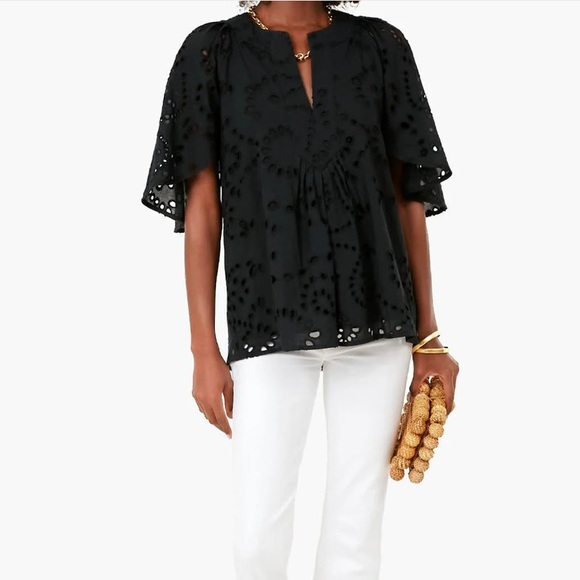 Black Eyelet Finley Flutter Sleeve Top
TUCKERNUCK - Picture 2 of 10